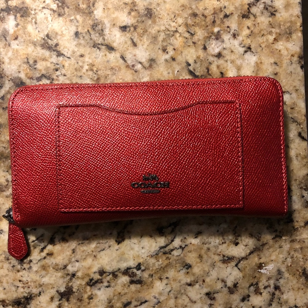 Metallic COACH wallet